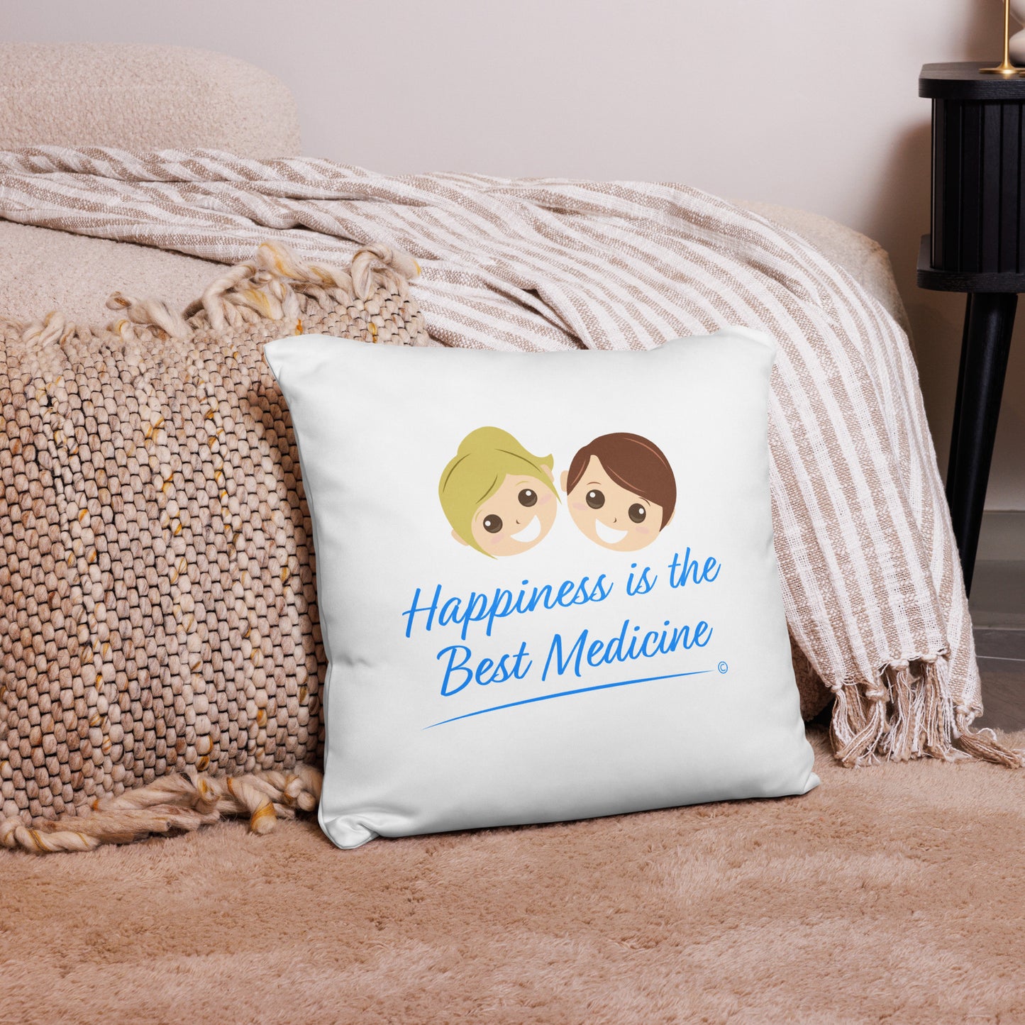 Happiness is the Best Medicine Basic Pillows