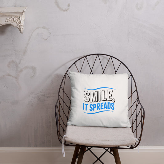 Smile, It Spreads Basic Pillows