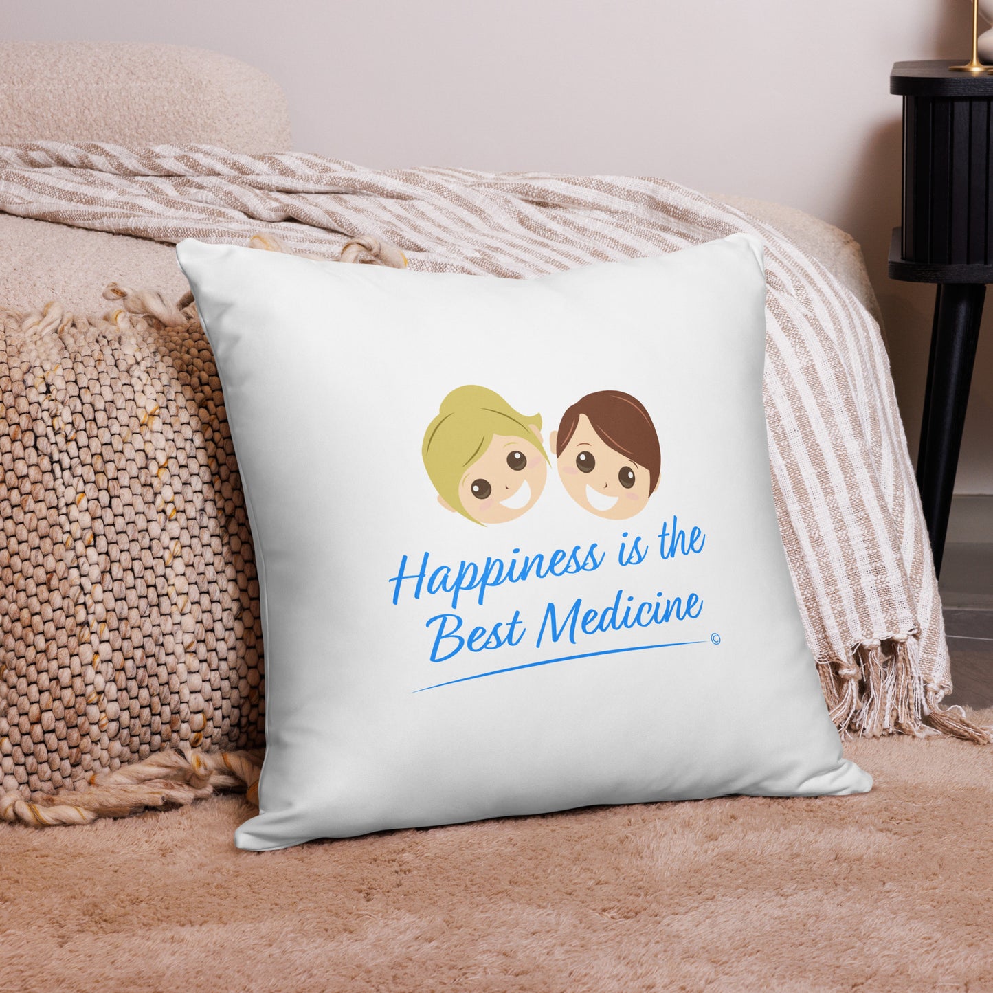 Happiness is the Best Medicine Basic Pillows