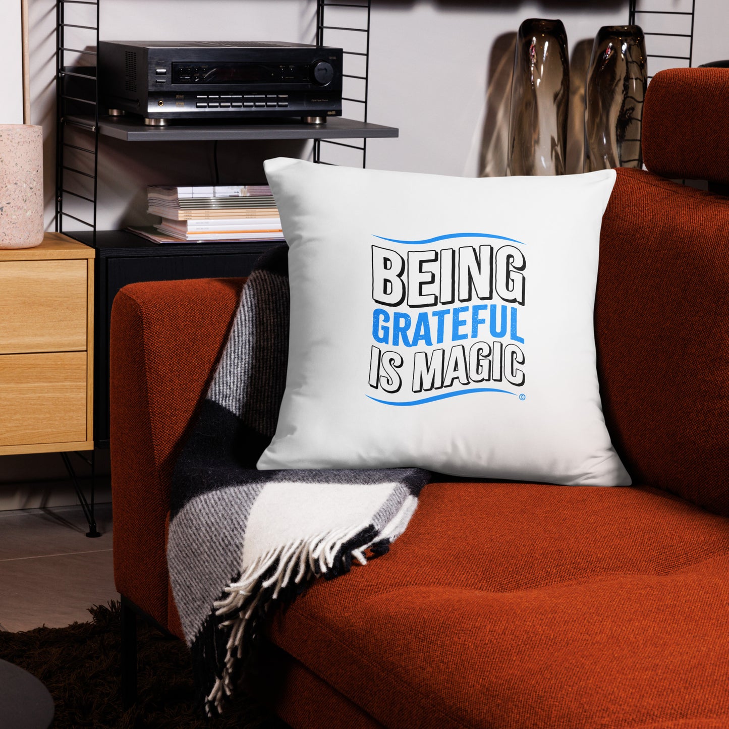 Being Grateful is Magic Basic Pillows