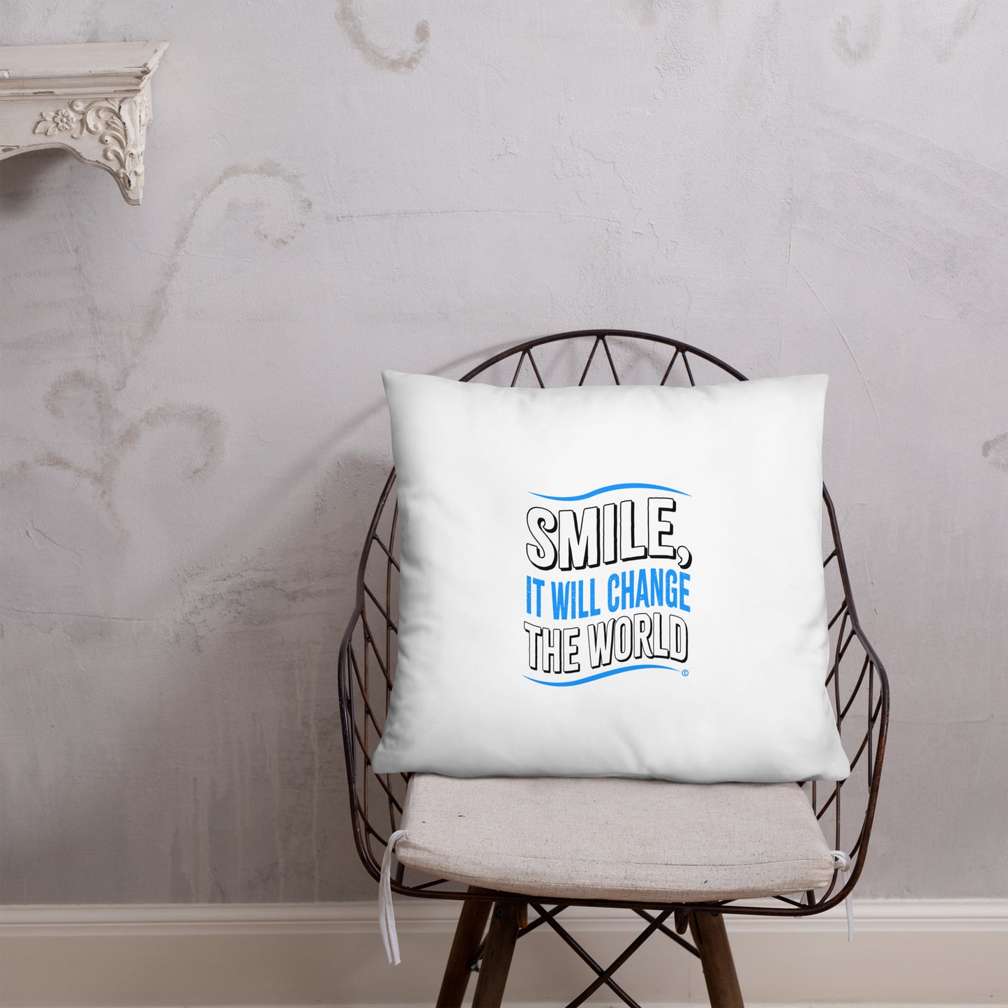 Smile, It will Change the World Basic Pillows