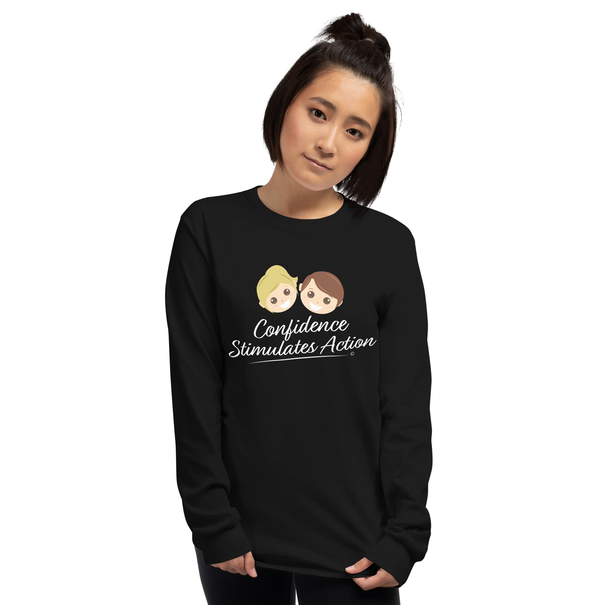 Fashionable long-sleeve tees for adults-Full View