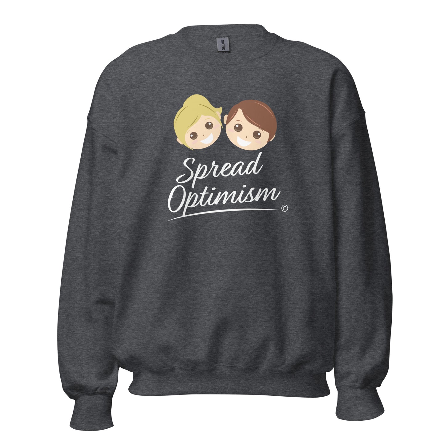 Unisex sweatshirts for couples-Dark Heather