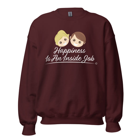 Unisex sweatshirts with unique prints -Maroon