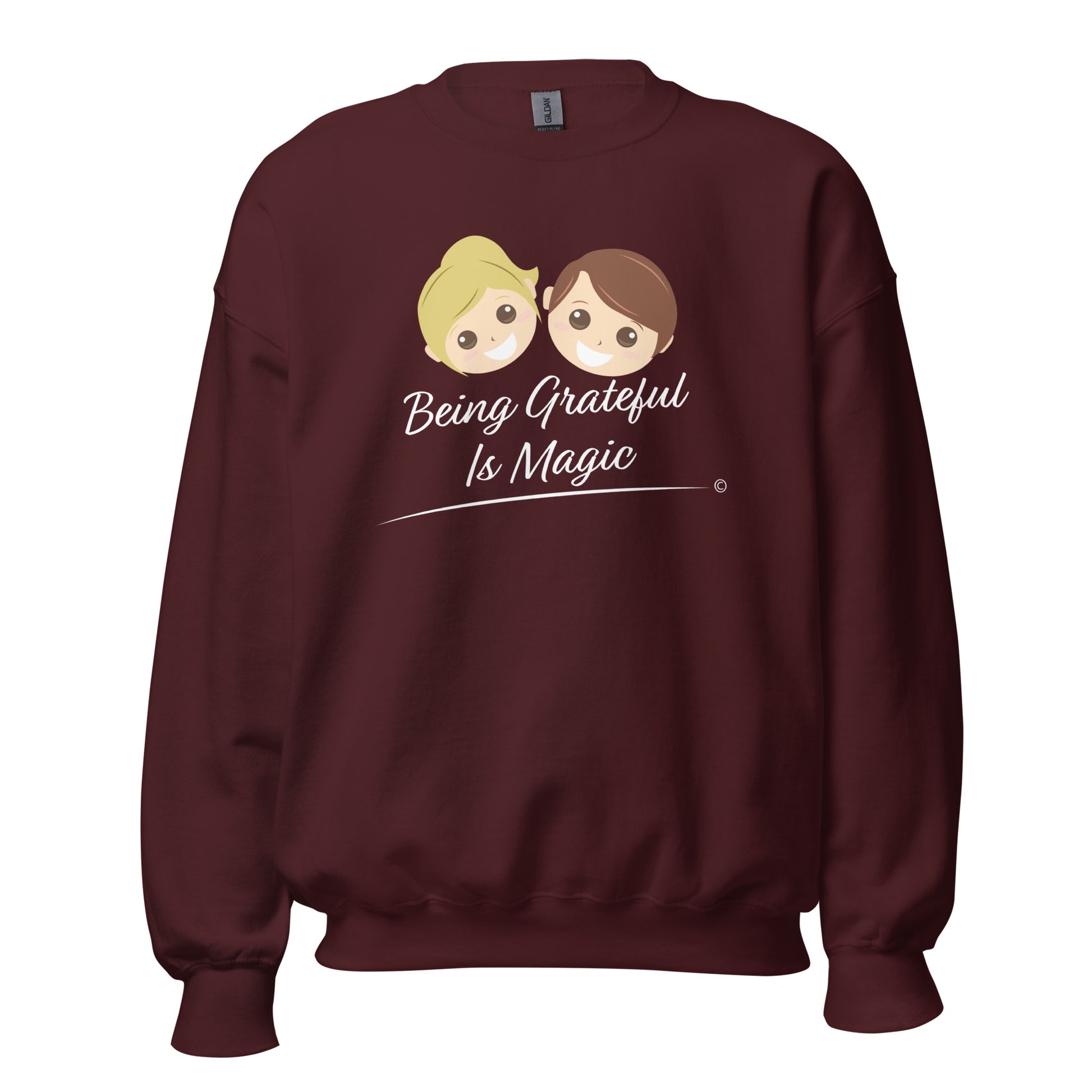 Lightweight cotton sweatshirts-Maroon