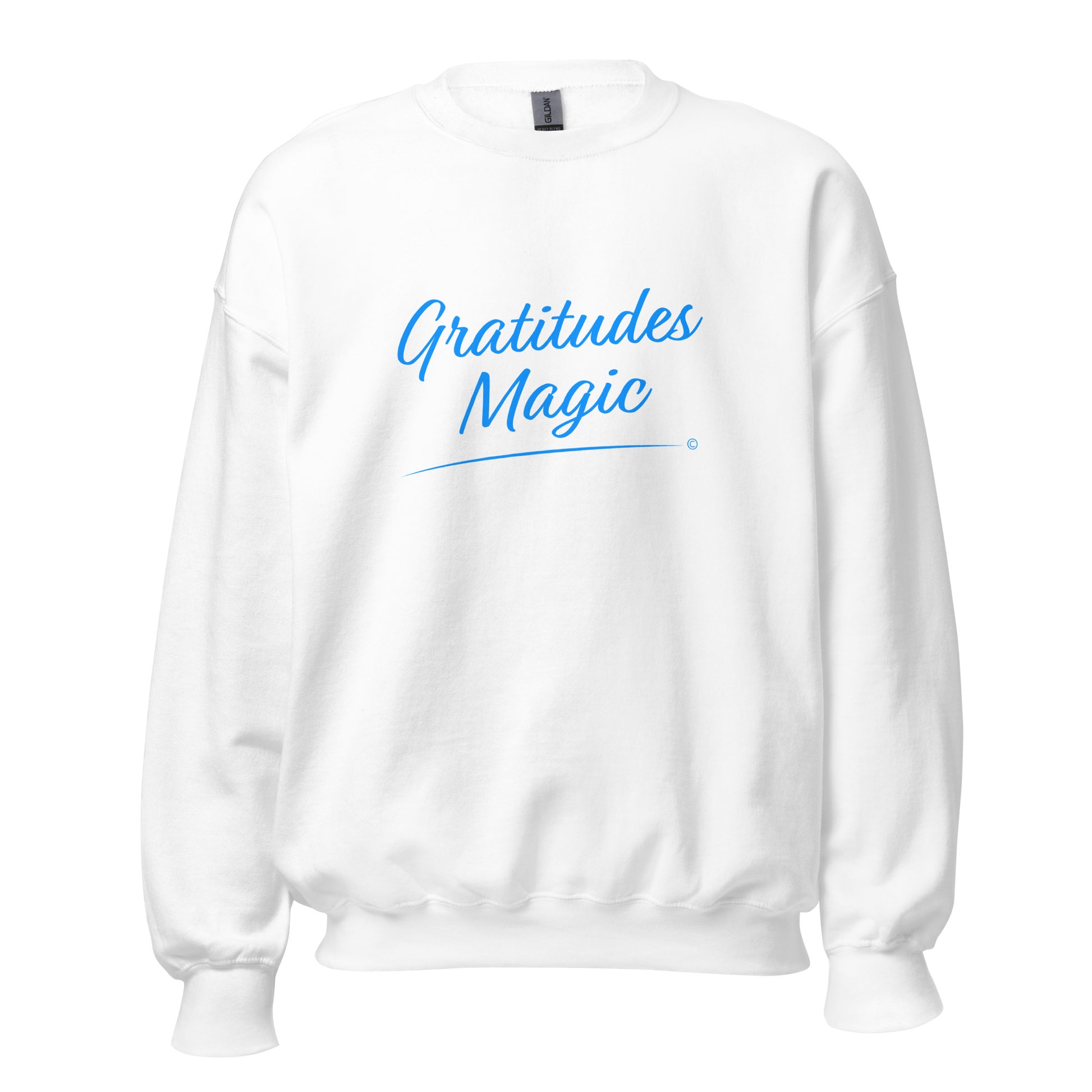 Trendy sweatshirts with magical quote --White