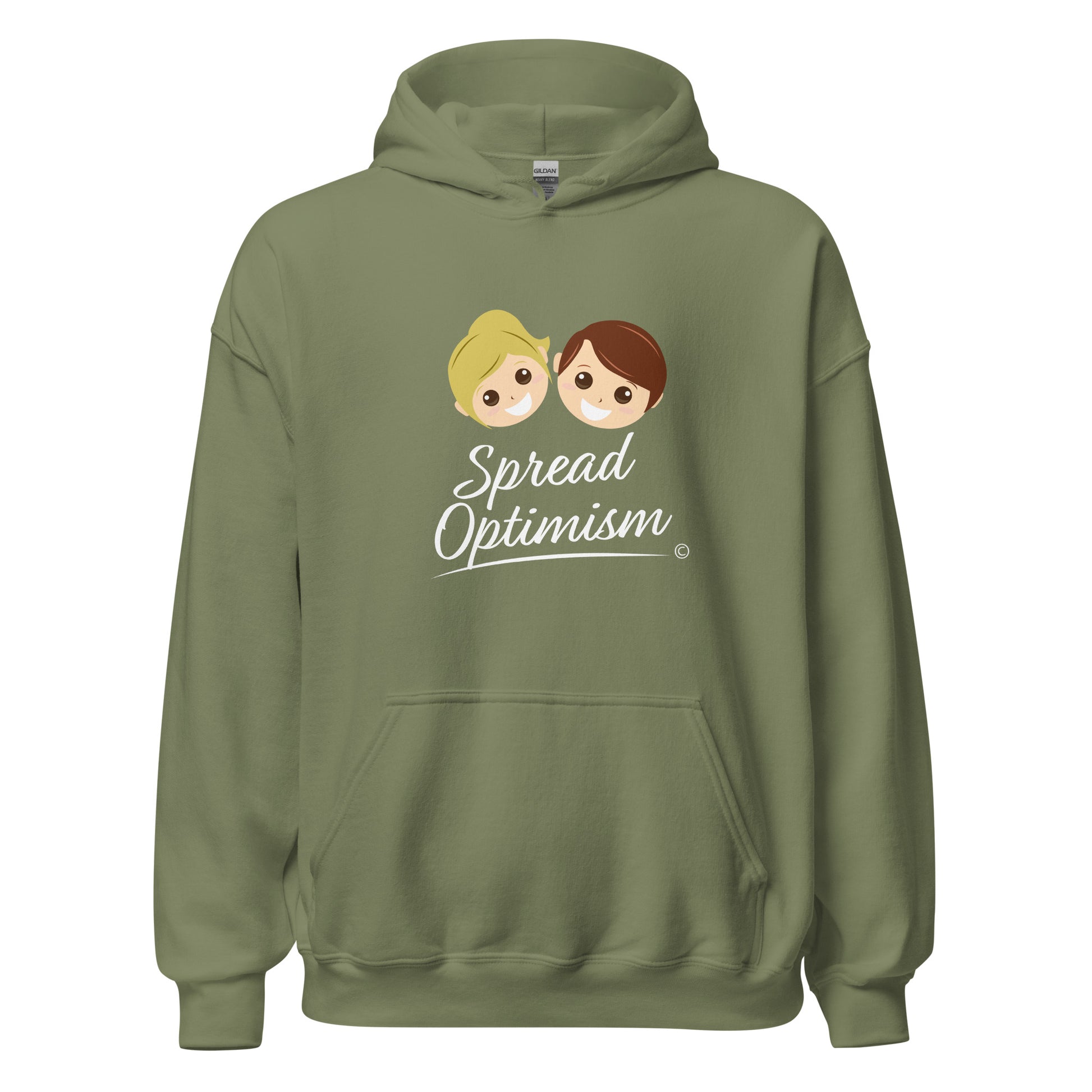 Outdoor unisex hoodies for him and her- Military Green