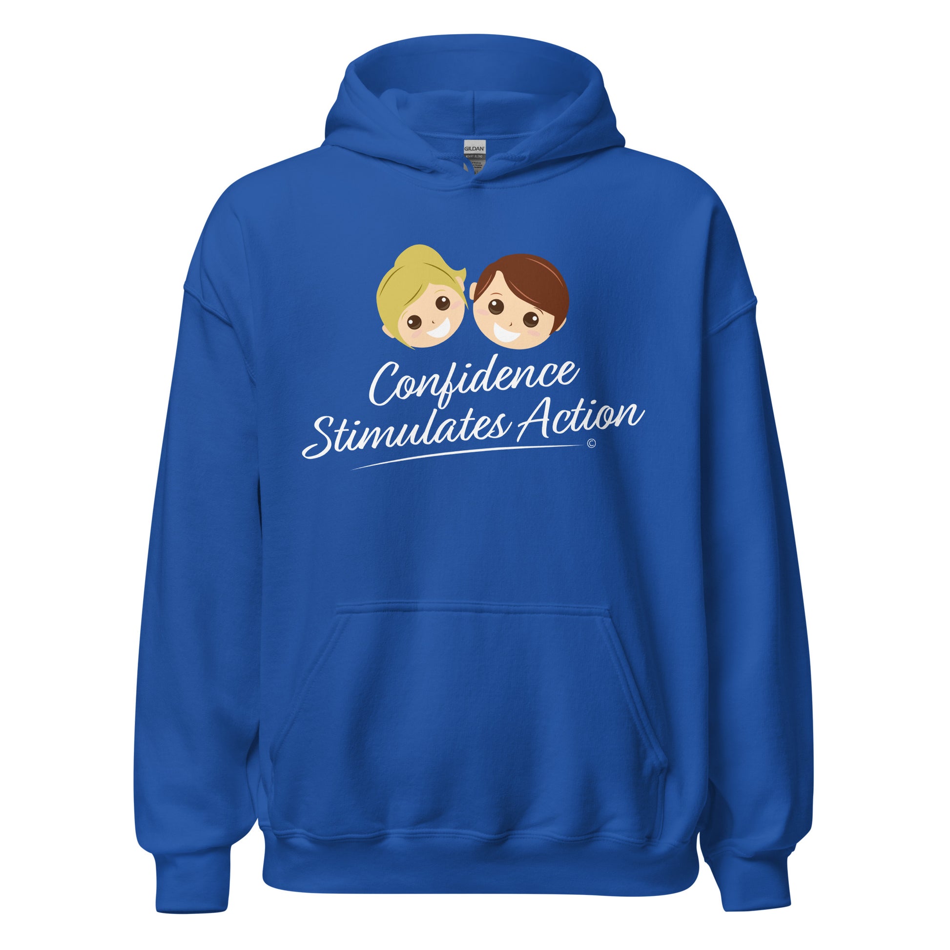 Confidence Stimulates Action Unisex Hoodie -Royal Blue