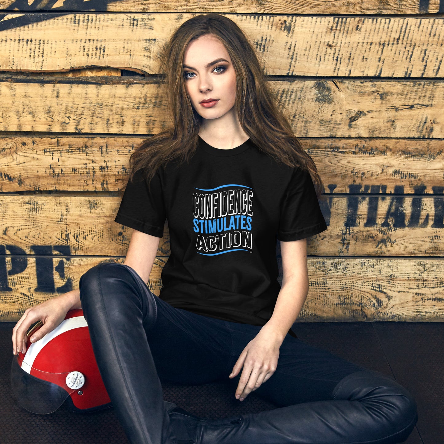 Confidence Stimulates Action Unisex T-Shirts