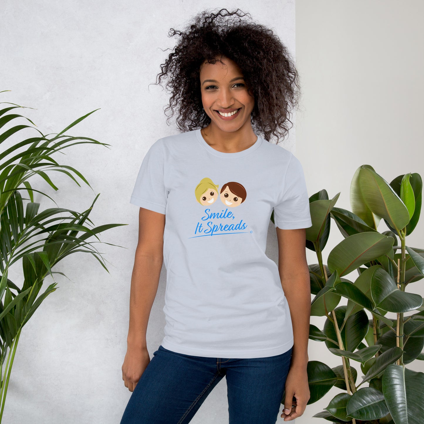 Smile, It Spreads Unisex T-Shirts