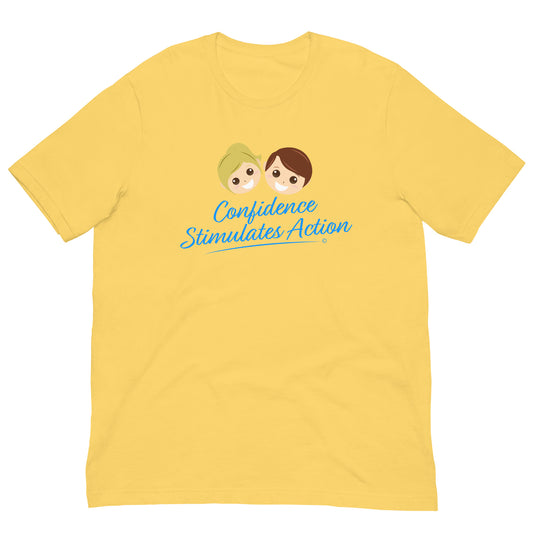 Confidence Stimulates Action Unisex T-Shirt - Yellow