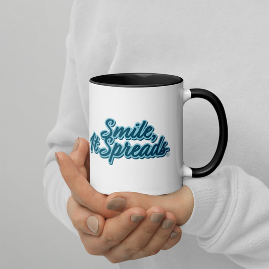 Smile, It Spreads Mug with Color Inside