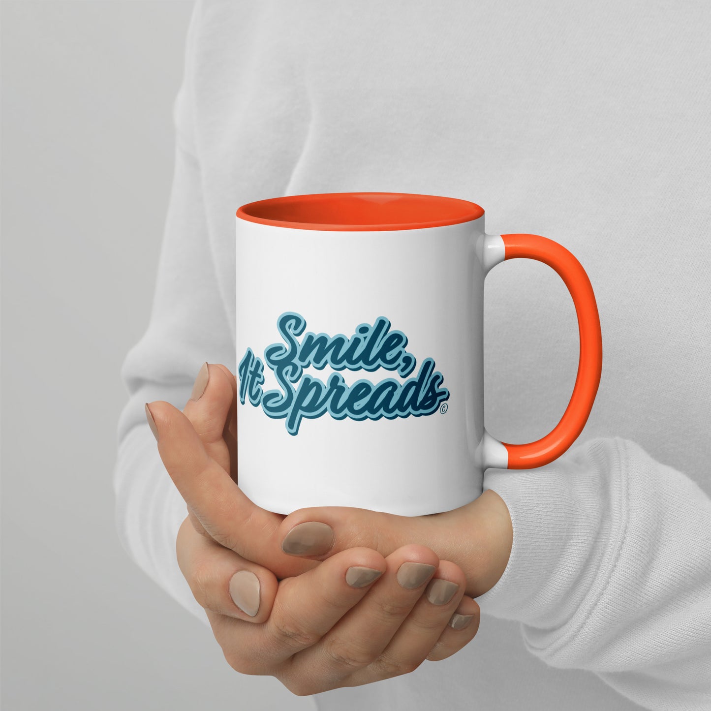 Smile, It Spreads Mug with Color Inside