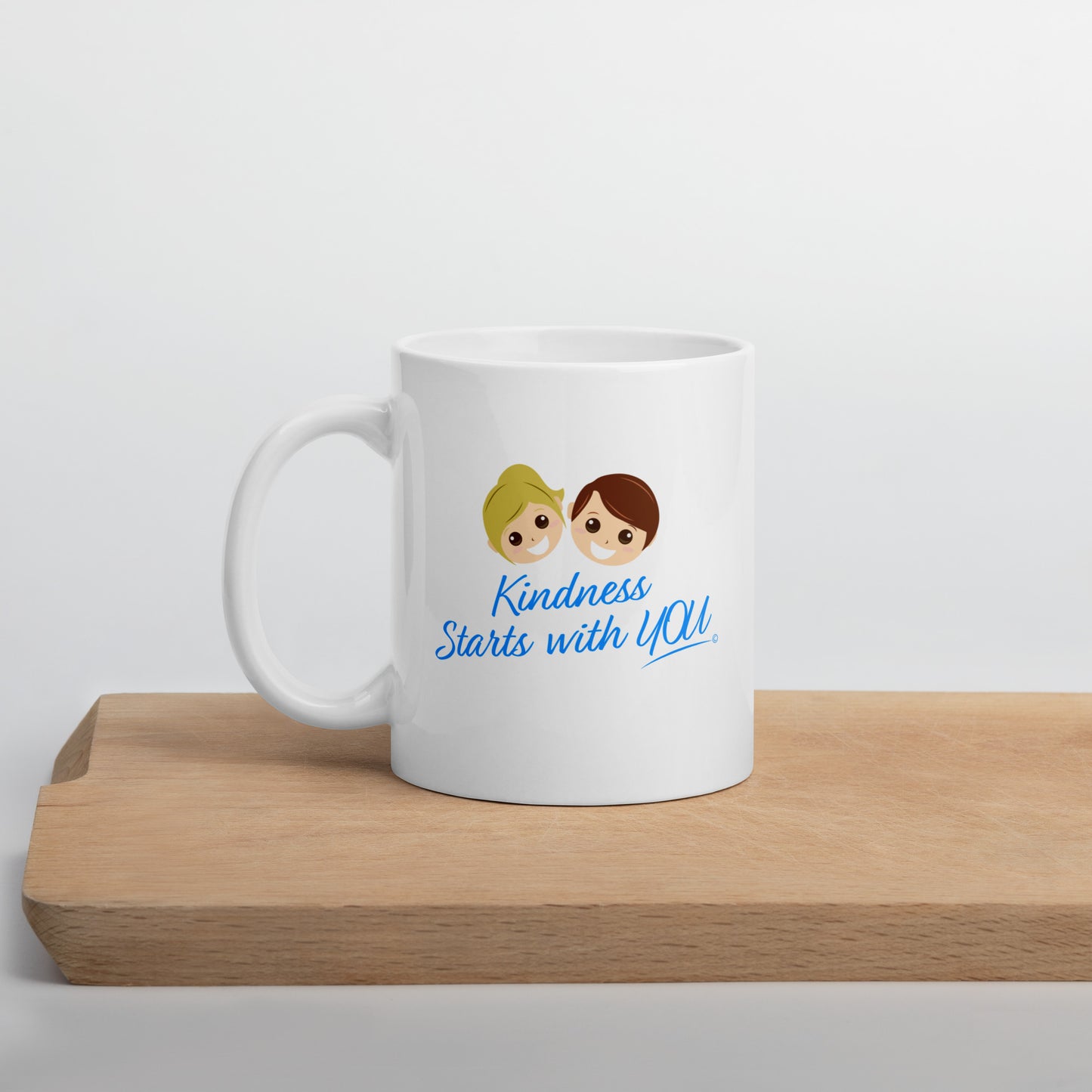 Kindness Starts with You White Glossy Mugs