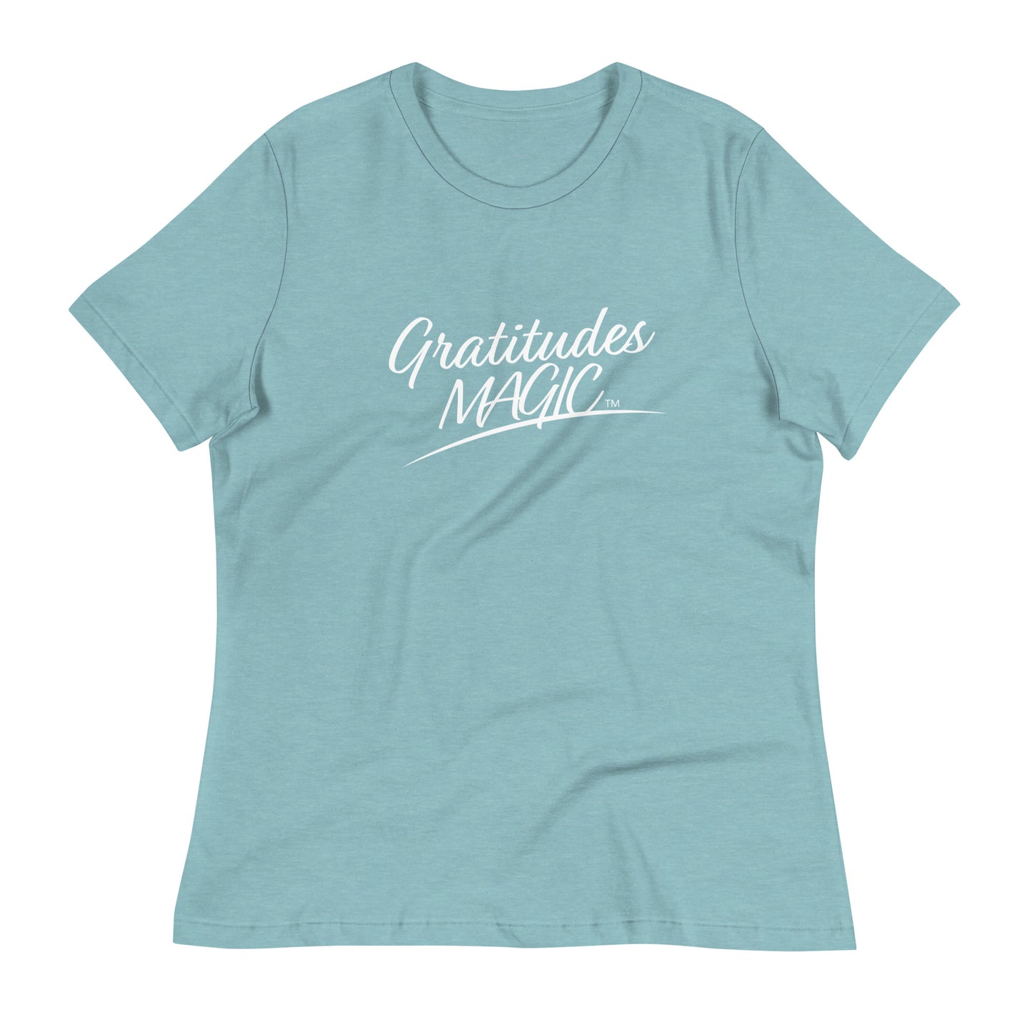 Affordable women's tees- Heather Blue Lagoon