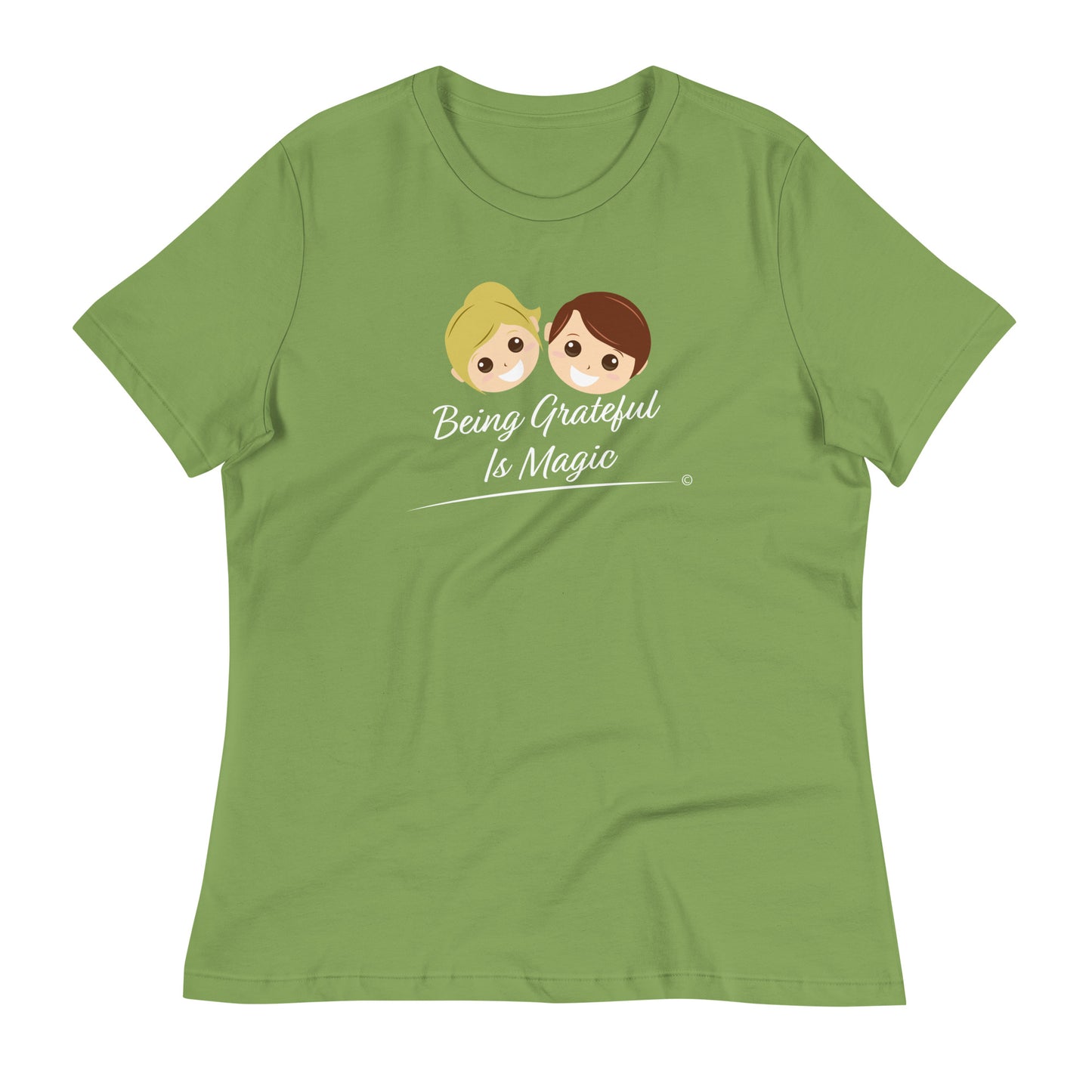 Being Grateful Is Magic Women's Shirt - Leaf Green